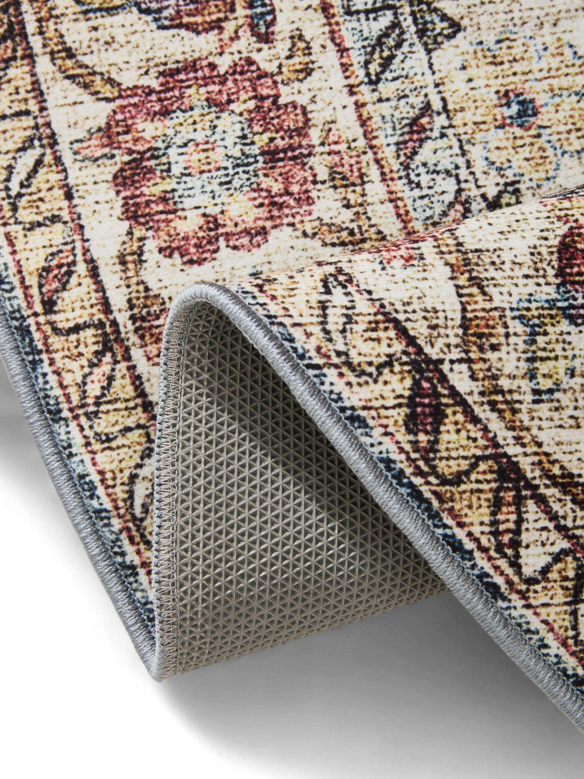 VINTAGE-TEPPICH George waschbar ø 160 cm rund - Multicolor, Kunststoff (160/160cm) - benuta