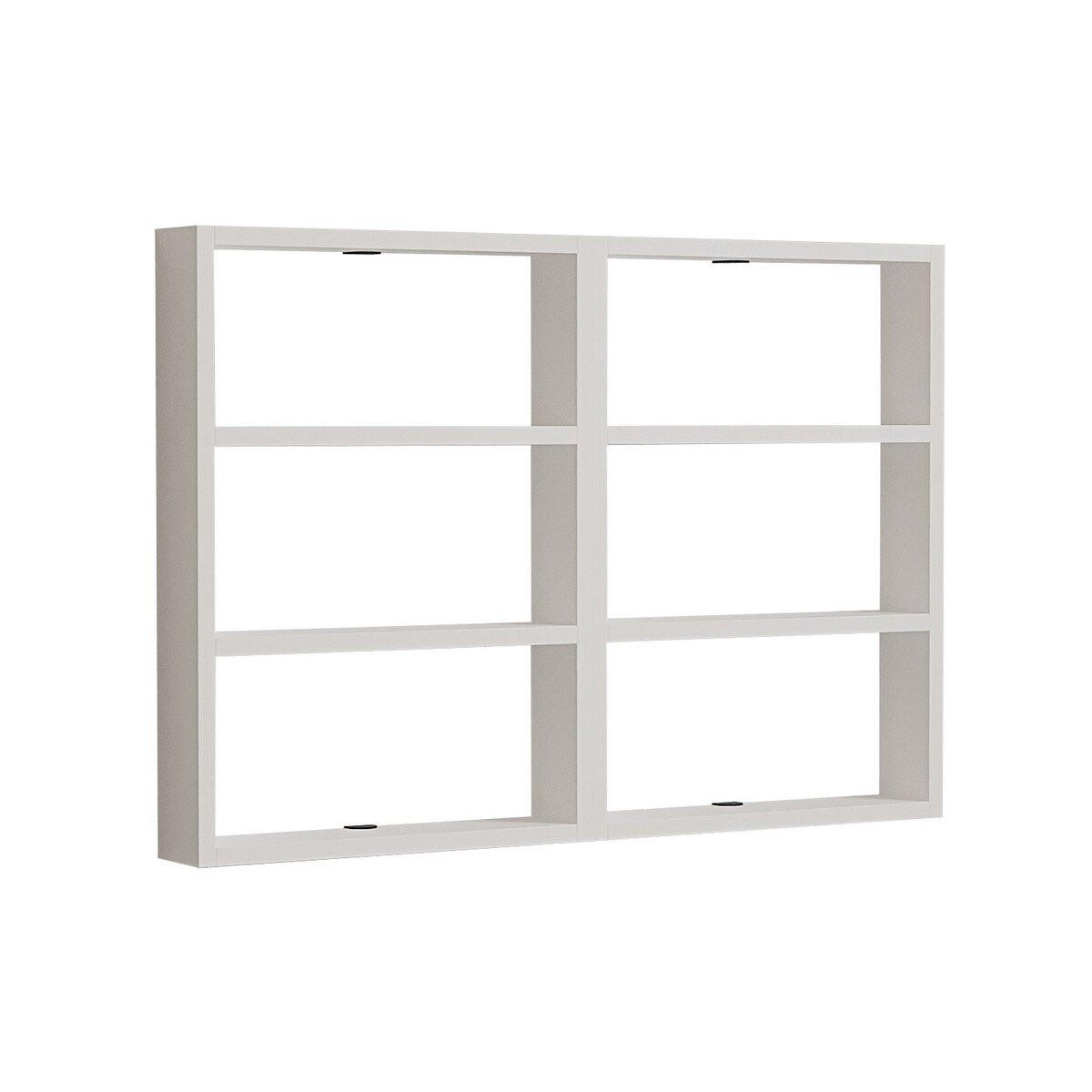 WANDREGAL mit 6 Ablagen - joy 84,6/9/60 cm - Weiß, Holzwerkstoff (9/60/84.6cm) - Calicosy