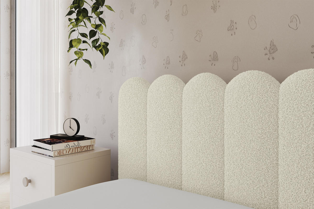 EINZELLBETT Jugendbett mit Bettkasten, Rechts - ARTY 90x200 Beige - Perlmutt, Holzwerkstoff/Textil (90/200cm) - ALTDECOR