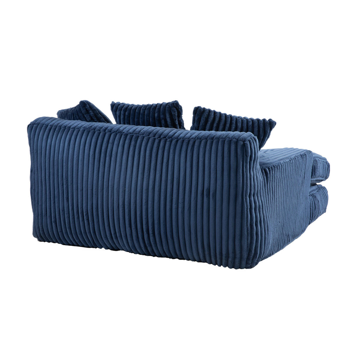 SOFABETT 125/155/63 cm Marineblau - Blau, Textil (155/63/125cm)