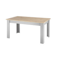 ESSTISCH C14 Light Gray & Artisan Eiche 160/76/90 cm Landhaus - Grau, Holzwerkstoff (90/160/76cm) - Livojo