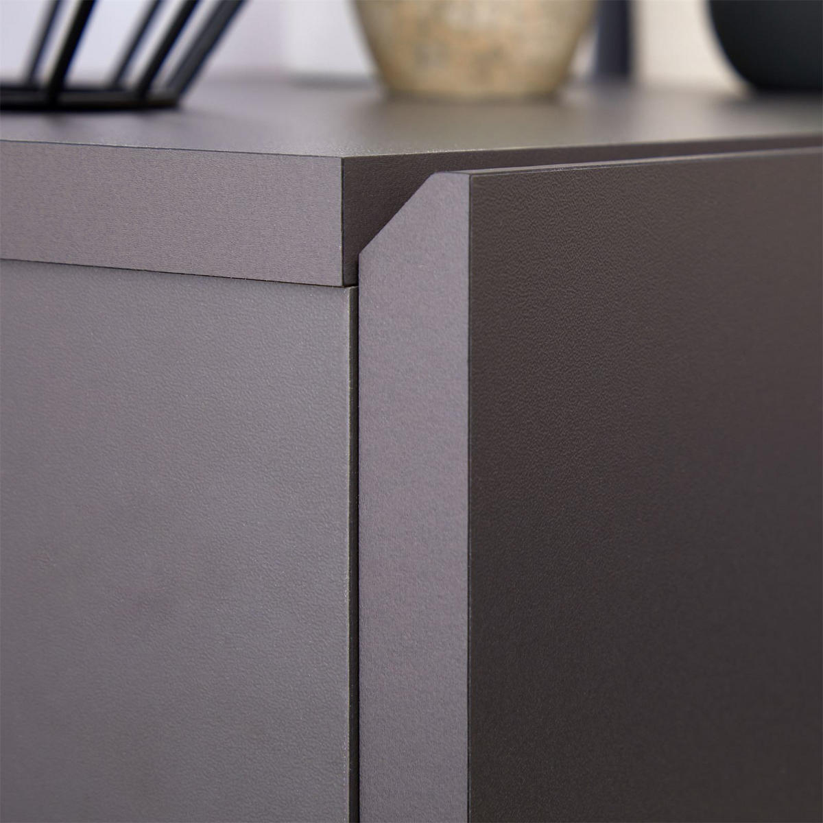 HÄNGENDER NACHTTISCH ANNE - Grau, Holzwerkstoff (42/14/30cm) - CARO-Möbel