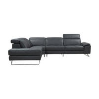 ECKSOFA Genius Echtleder Anthrazit - Anthrazit, Leder/Metall (230/264cm)