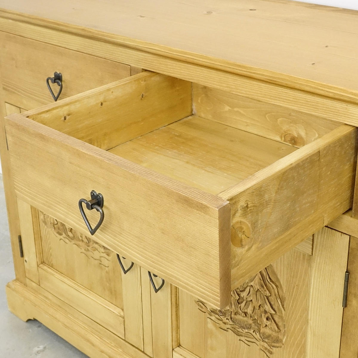 SIDEBOARD aus Massivholz JAGNA - Honig, Holz (153/85/46cm) - Seart