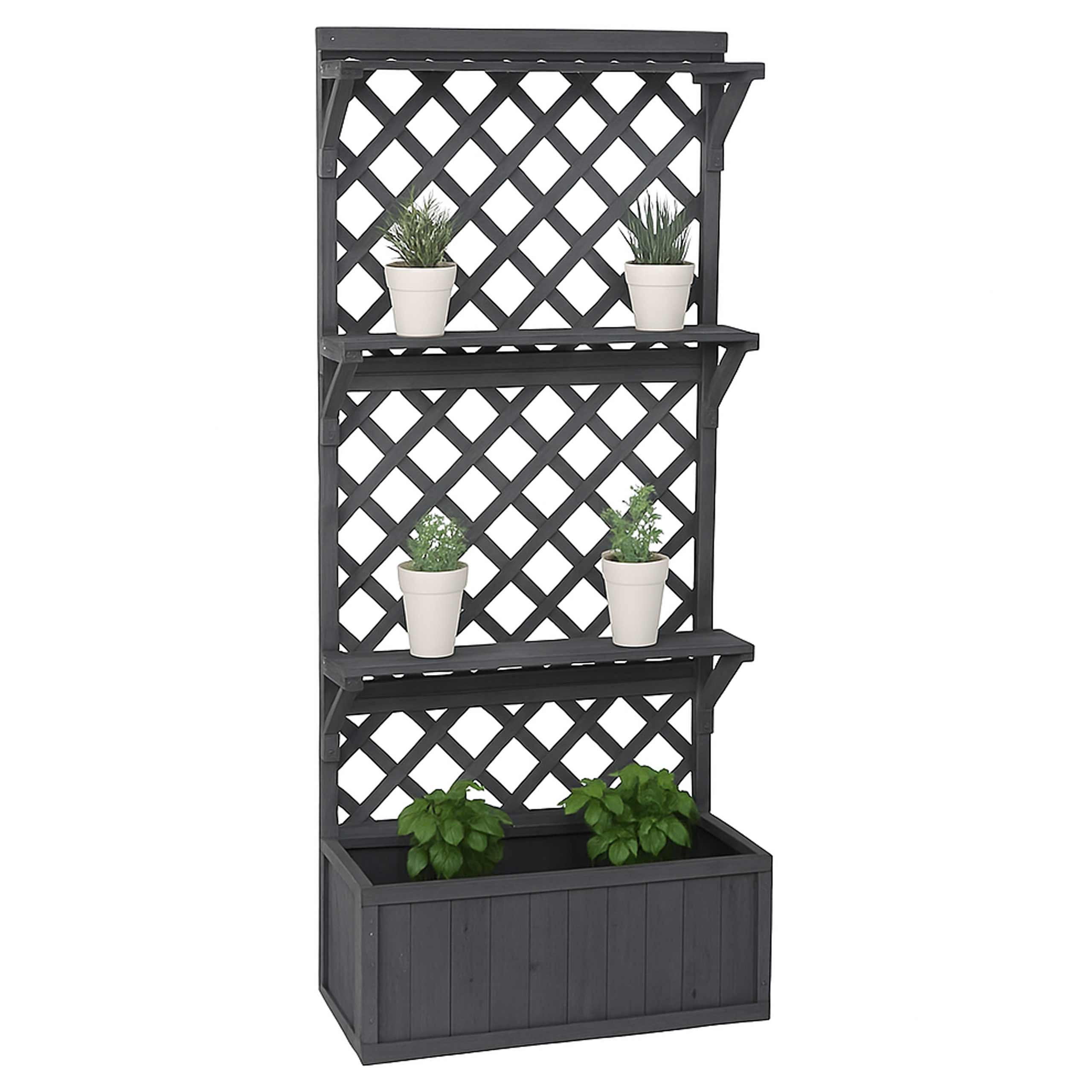 HOCHBEET 177x77x33cm Anthrazit-Grau - Grau, Holz (77/177/33cm) - PROREGAL