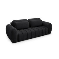 SCHLAFSOFA Caria - Schwarz, Holzwerkstoff/Textil (266/95/110cm) - Fun Möbel