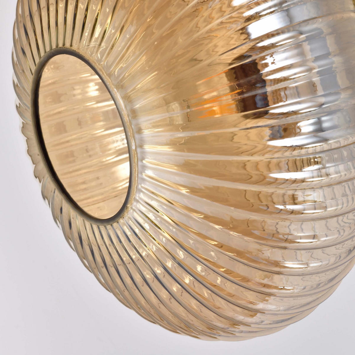 WANDLEUCHTE Ambrine, Bernstein und Gold, 13cm - Goldfarben, Glas (24/24/13cm) - KOSILUM