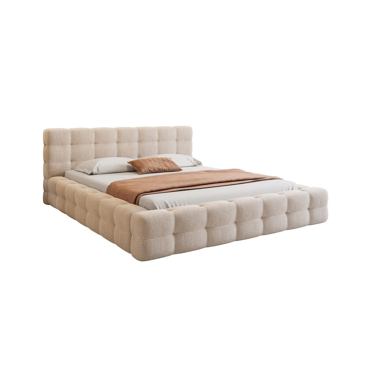 POLSTERBETT Calida 160x200 cm, Beige - Beige, Textil (160/200cm) - Fedve
