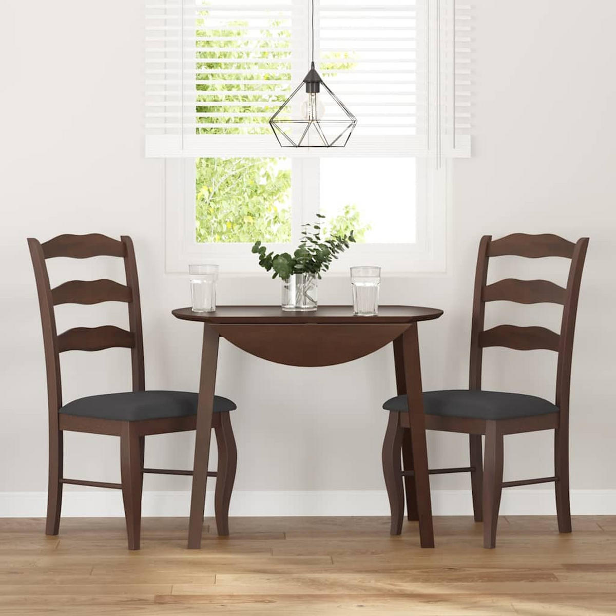 ESSZIMMERSTÜHLE Resz mit Kissen 2er-Set Braun-Schwarz - Schwarz, Holz (48/99/53.5cm) - DELUKE