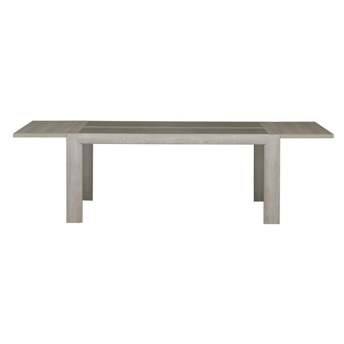 RECHTECKIGER Esstisch für 10 Personen mit Verlängerung - Französische Herstellung - 90/180/77 cm - Eichefarben, Holzwerkstoff (90/180/77cm) - Calicosy