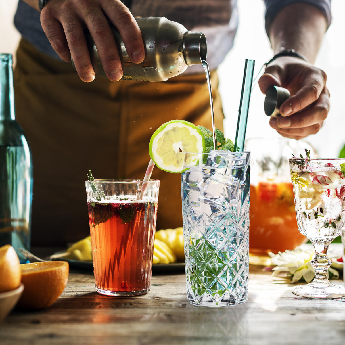 6XLONGDRINKGLÄSER - Transparent, Glas (0.3L) - Relaxdays