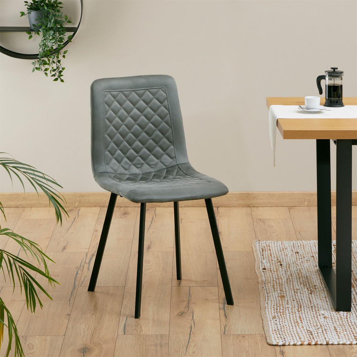 ESSZIMMERSTUHL TERNI 4ER-SET - Grün, Textil (44/88/54cm) - CARO-Möbel