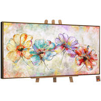 GEMÄLDE Sonnenaufgang Schattenfugenrahmen schwarz-gold 120x60 cm - Schwarz Hochglanz, Holz (120/60cm) - YS-art gallery