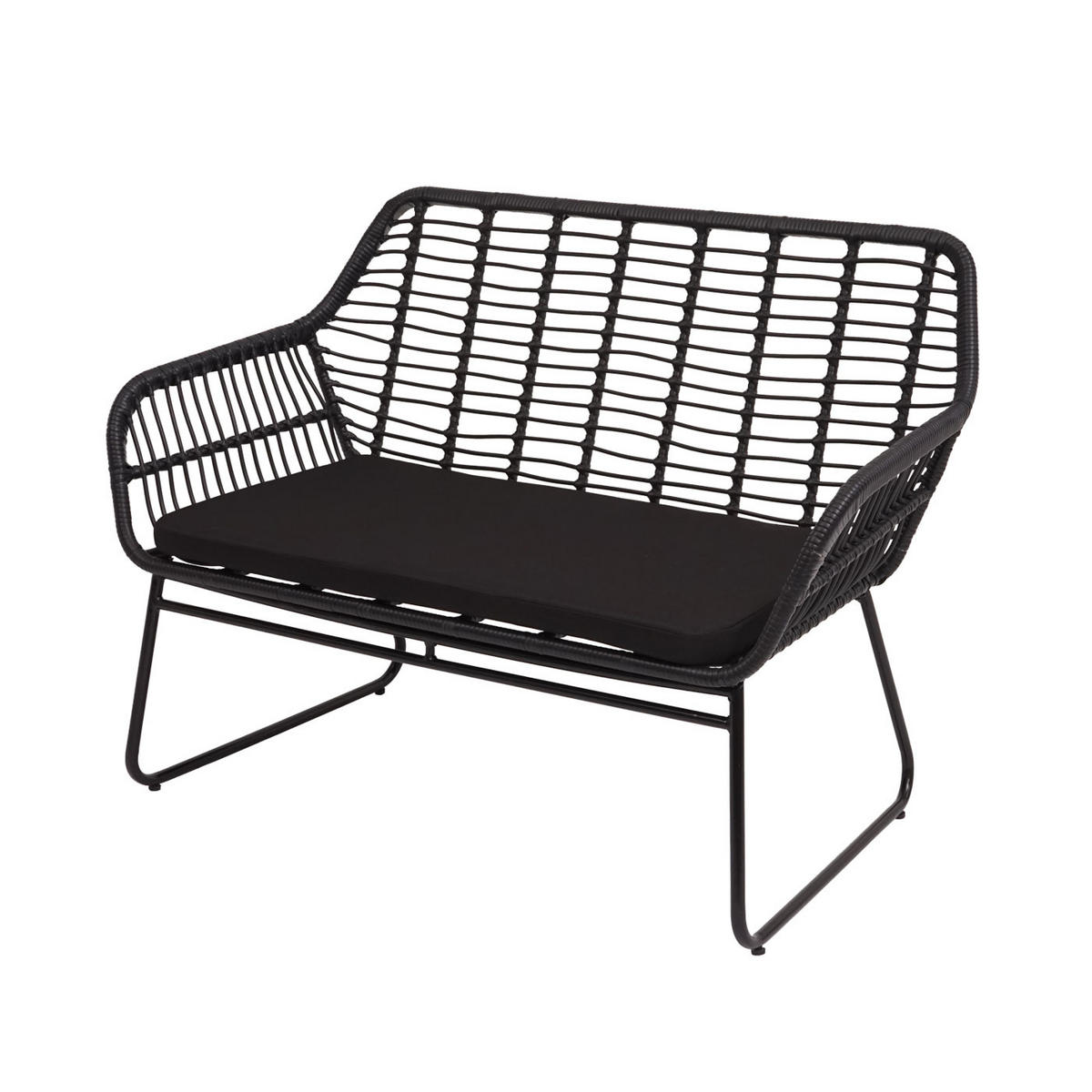 POLYRATTAN GARNITUR G17A Anthrazit, Anthrazit - Anthrazit, Kunststoff - MCW