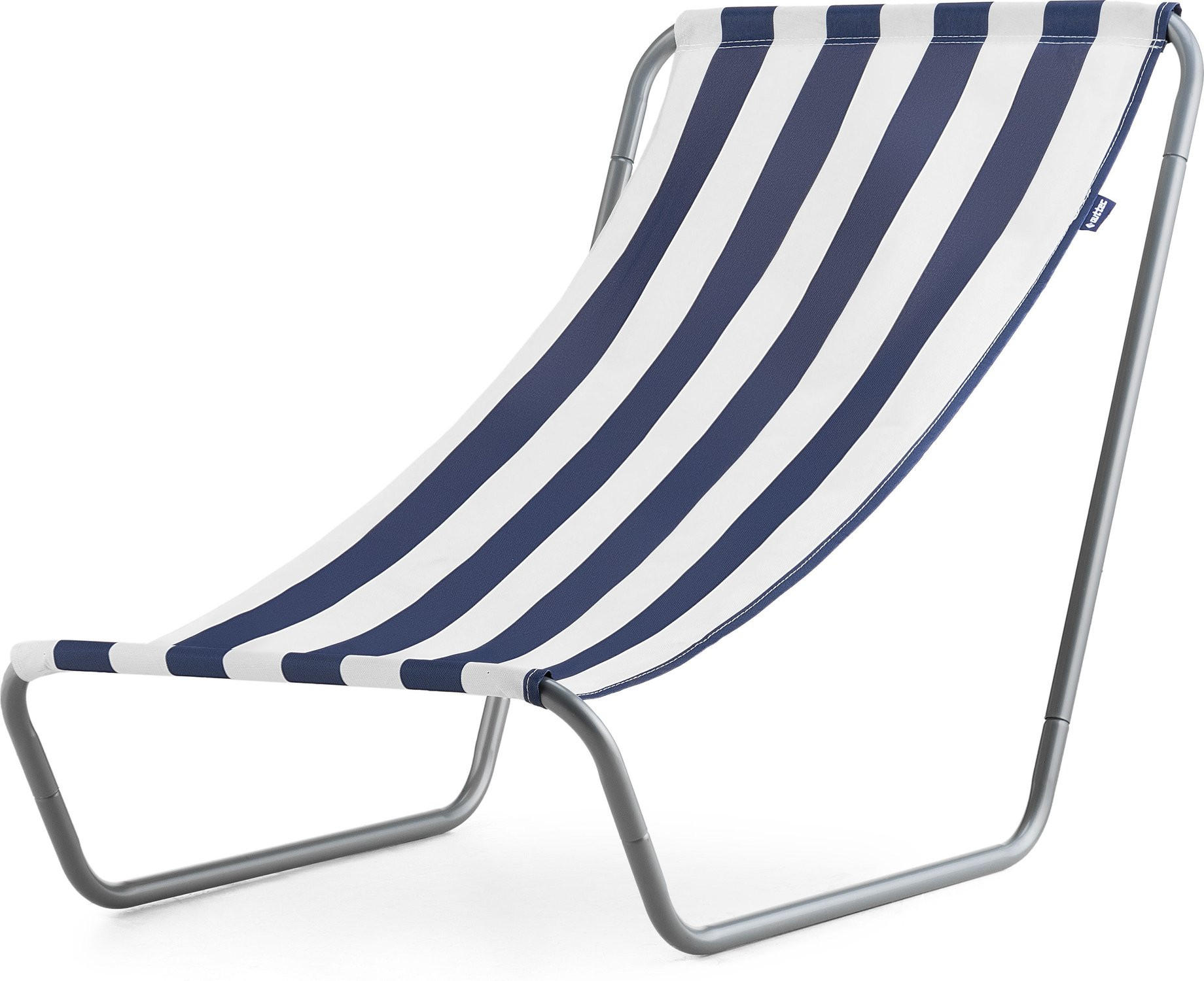 STRANDSESSEL bis 100 kg - Blau/Weiß, Textil/Metall (51/60/97cm) - Outtec
