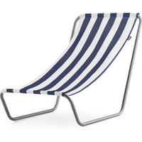 STRANDSESSEL bis 100 kg - Blau/Weiß, Textil/Metall (51/60/97cm) - Outtec