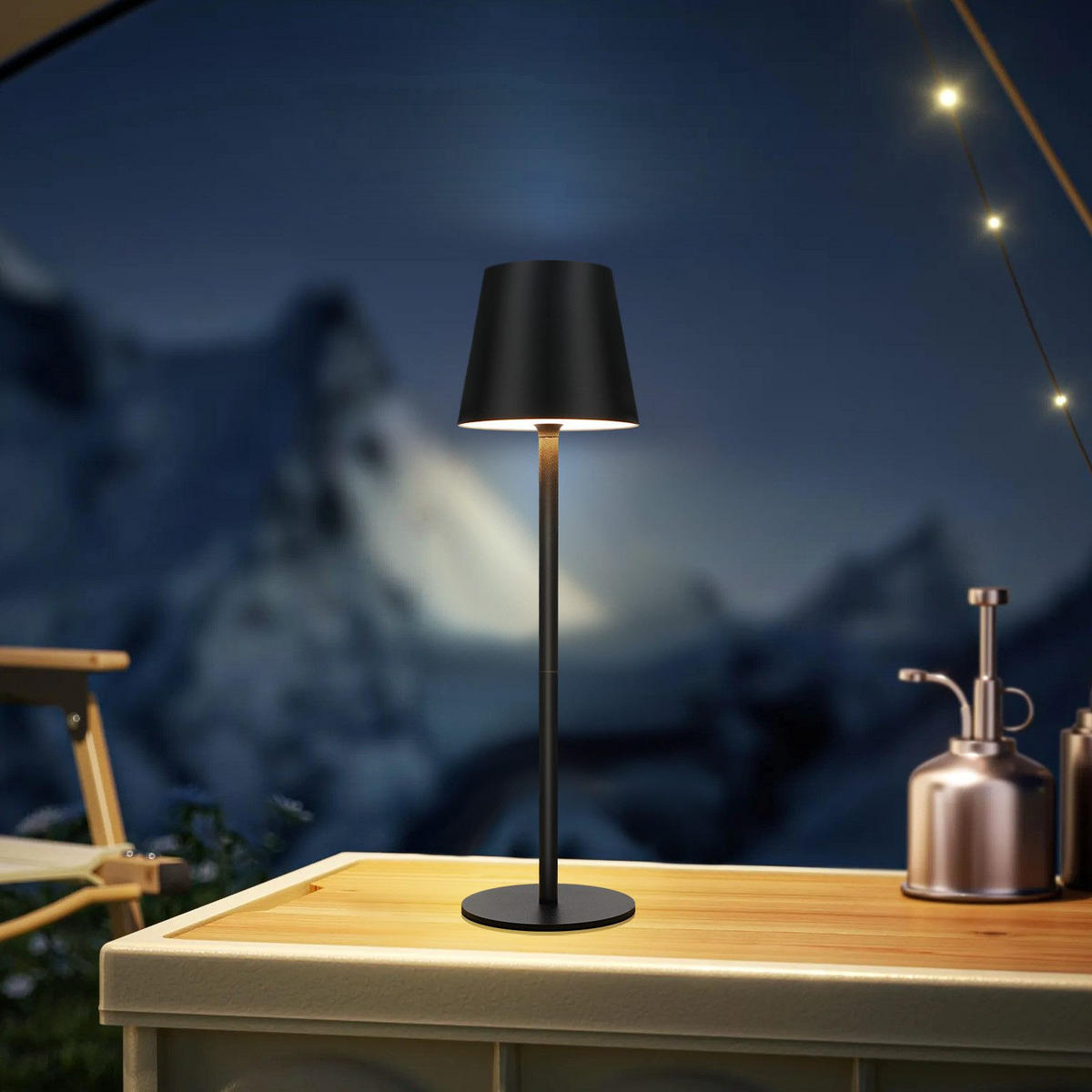 LED-TISCHLEUCHTE Osnabrück(2er-set) 11/11/37.5 cm - Schwarz, Metall (11/11/37.5cm) - Nettlife