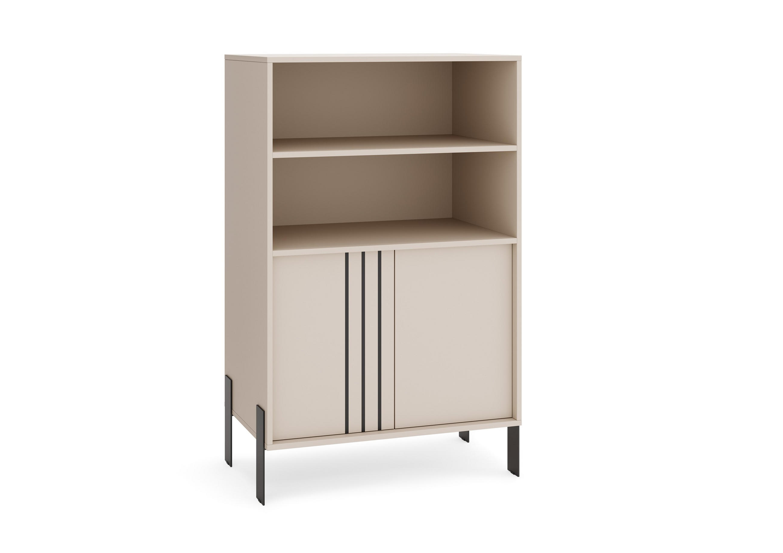 MASSENO Bücherregale VALOZA 80 / 127 / 40 cm Wohnzimmerregal Hochschrank Regal Kaschmir - Kaschmir, Holzwerkstoff (80/127/40cm) - MASSENO