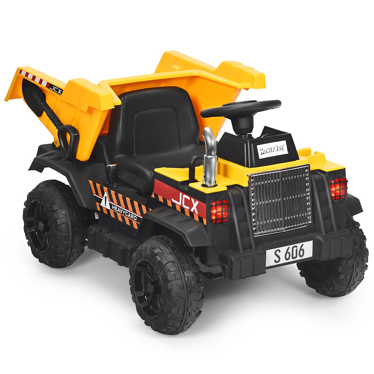 TRAKTOR 12V Kinder Gelb - Gelb, Kunststoff (63.5/58/107cm) - COSTWAY