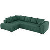 ECKSOFA ORTA Grün Stukture - Links - Schwarz/Grün, Textil (325/200cm) - MKS