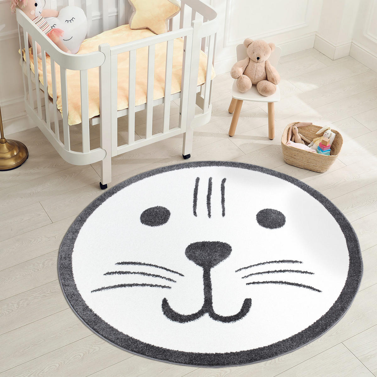KINDERTEPPICH Anime 918 Creme 120 cm Rund - Creme, Textil (120/120cm) - carpet city