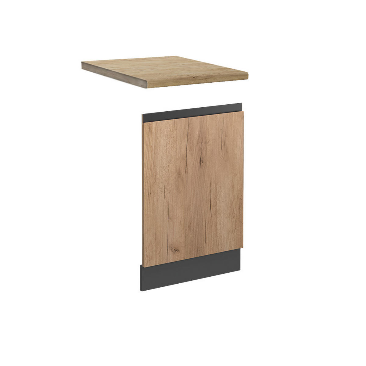 PŘEDNÍ PANEL R-Line Zlatý mocný dub - medově dubová/antracitová, kompozitní dřevo (45/57.2/1.6cm) - Vicco