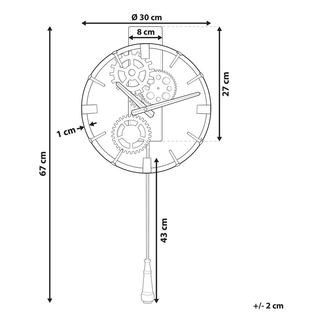 WANDUHR Metall gold Marcote - Goldfarben, Metall (30/67/9cm) - Beliani