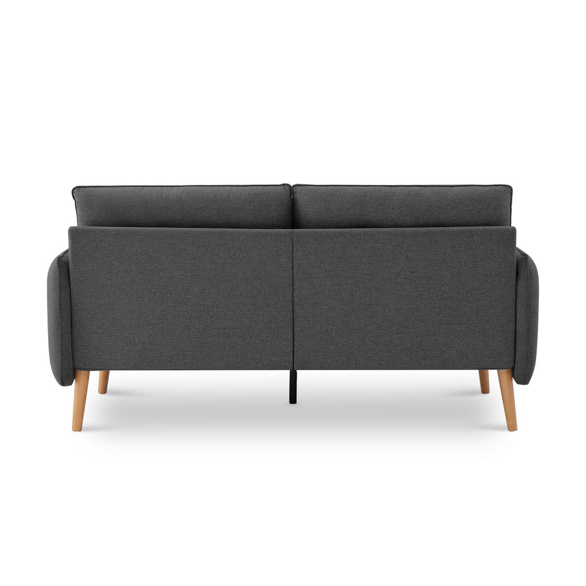 2-SITZER-SOFA Chloé Skandinavisches aus dunkelgrauem Stoff - Dunkelgrau/Akaziefarben, Holz/Holzwerkstoff (182/92/82cm) - Sicaan