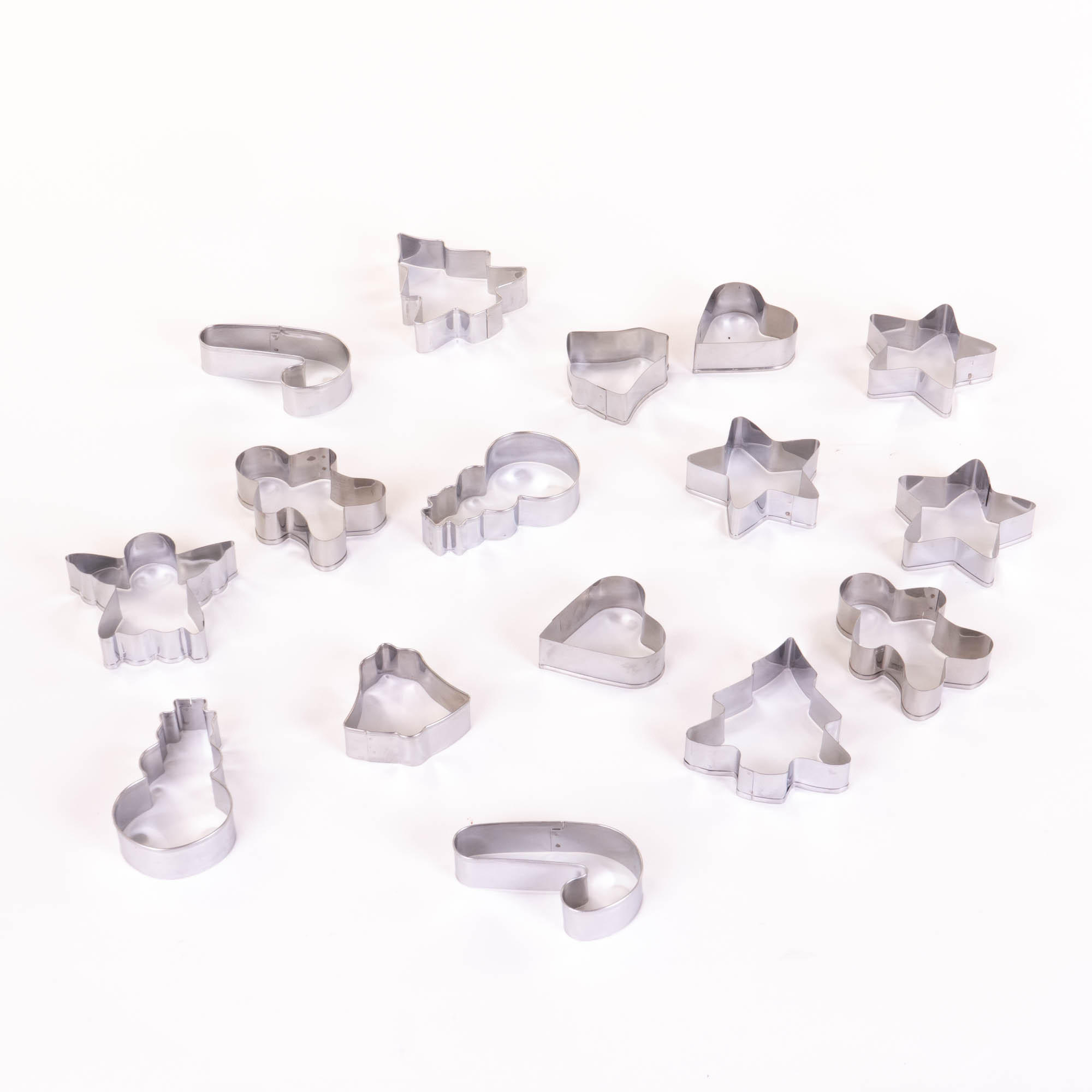 AUSSTECHFORMEN Weihnachtsformen 16er-Set - Silberfarben, Metall (8.4/12.5/8.4cm) - La Cucina