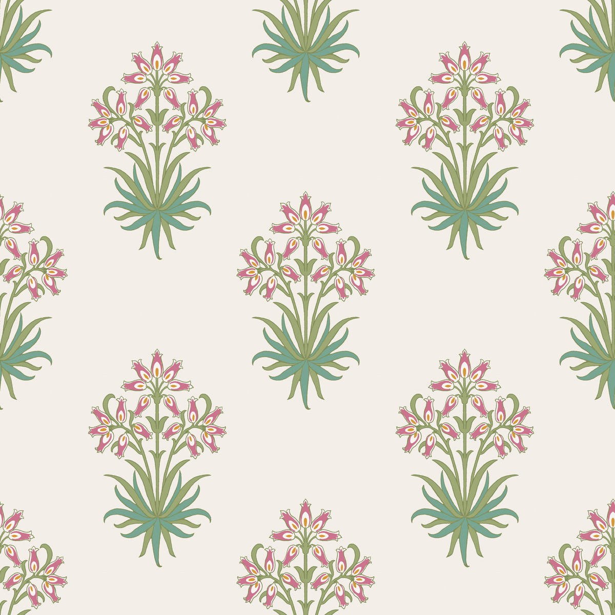 VLIESTAPETE Hyazinthe 1000x52cm - Beige/Grün, Papier/Kunststoff (52/1000cm) - William Morris at Home