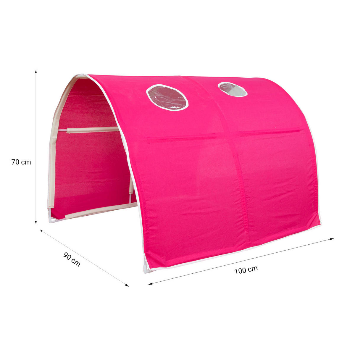 HOCHBETT Pink 90/200 cm Lattenrost - Pink/Weiß, Holz (90/200cm) - Homestyle4u