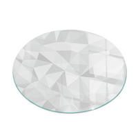 GLASPLATTE für Kamin Ø 70 cm Grau - Grau, Glas (70/70/0.4cm) - ArtPrintCave