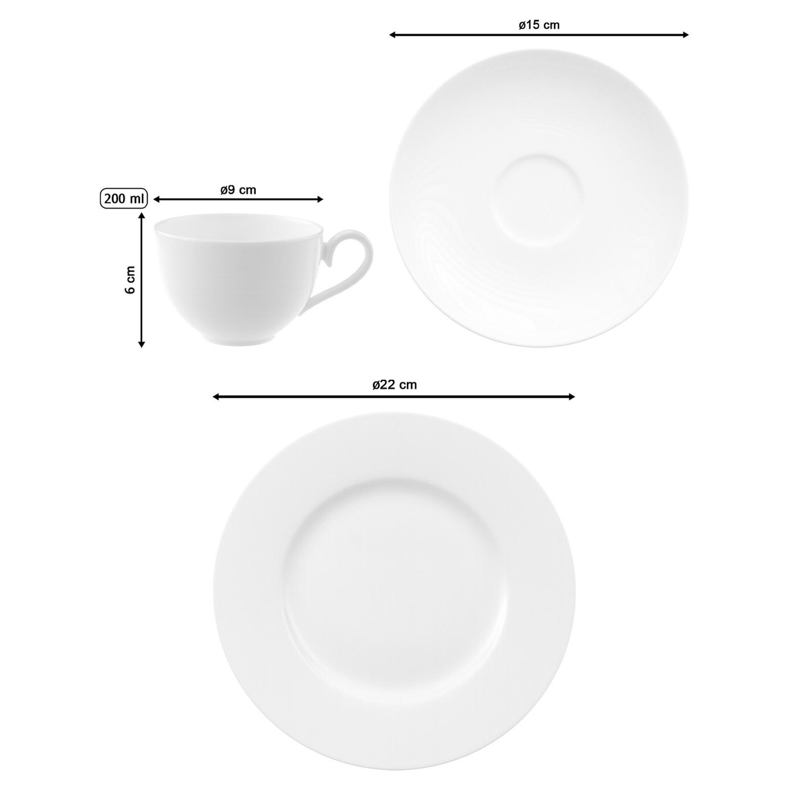 KAFFEESERVICE Royal weiß - Weiß, Keramik (1/1/1cm) - Villeroy & Boch