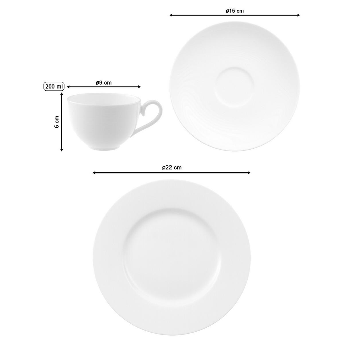 KAFFEESERVICE Royal weiß - Weiß, Keramik (1/1/1cm) - Villeroy & Boch