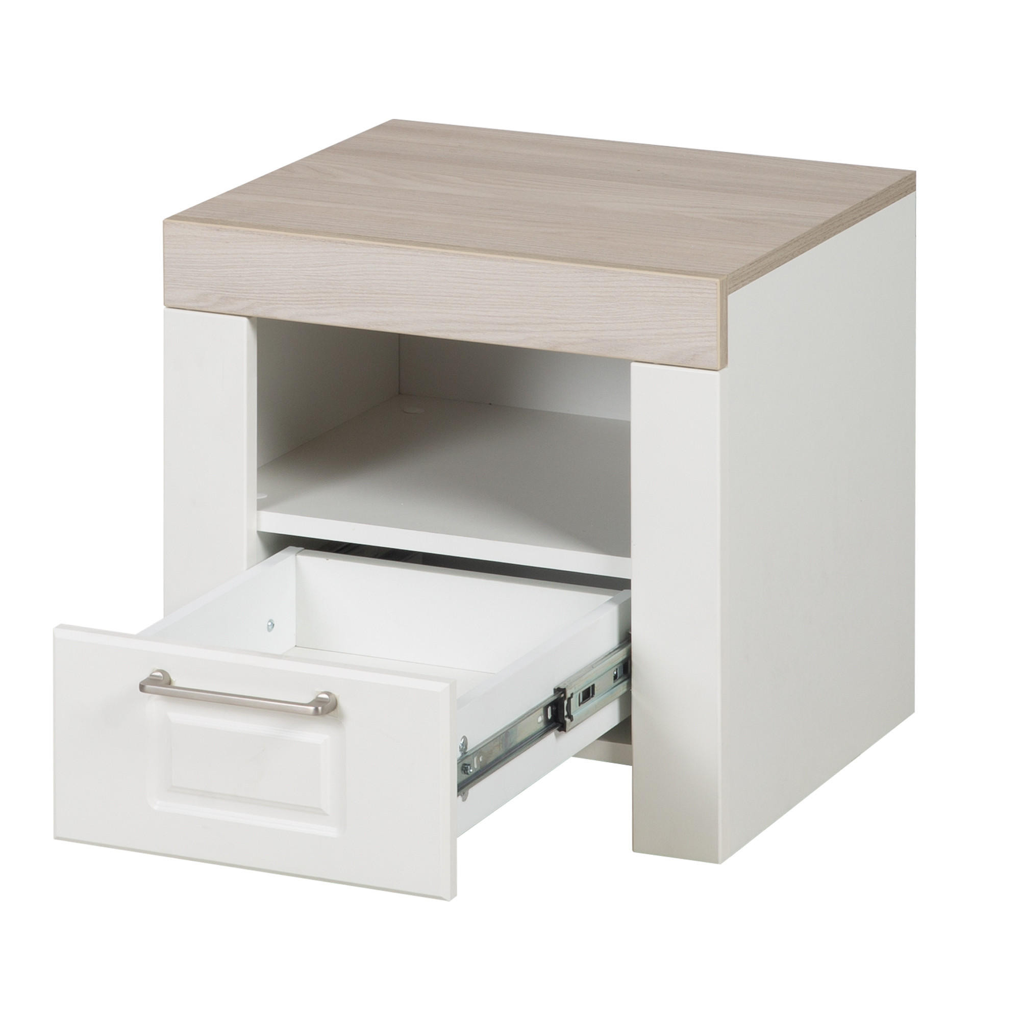 NACHTTISCH Felicia - Weiß, Holzwerkstoff (45/41.5/45cm) - Roba