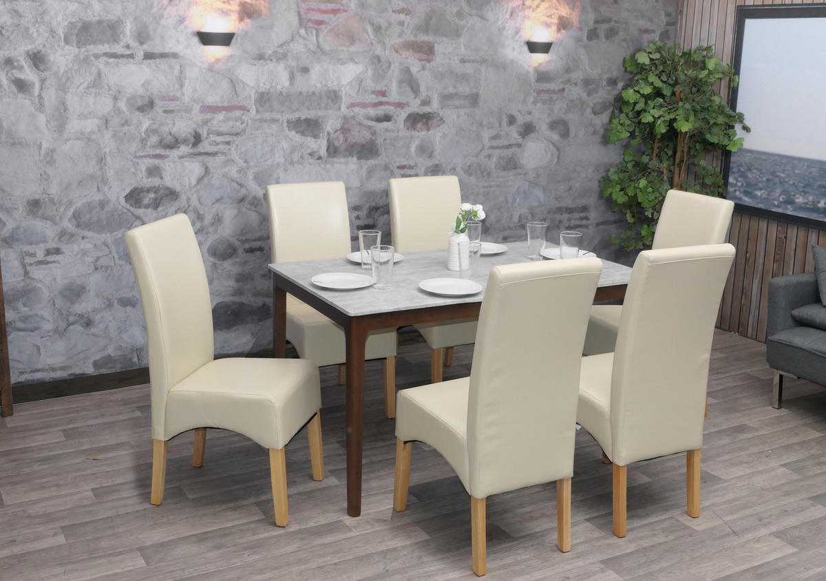 ESSZIMMERSTUHL Beige 6er-Set - Beige/Creme, Holz (44/102/54cm) - MCW