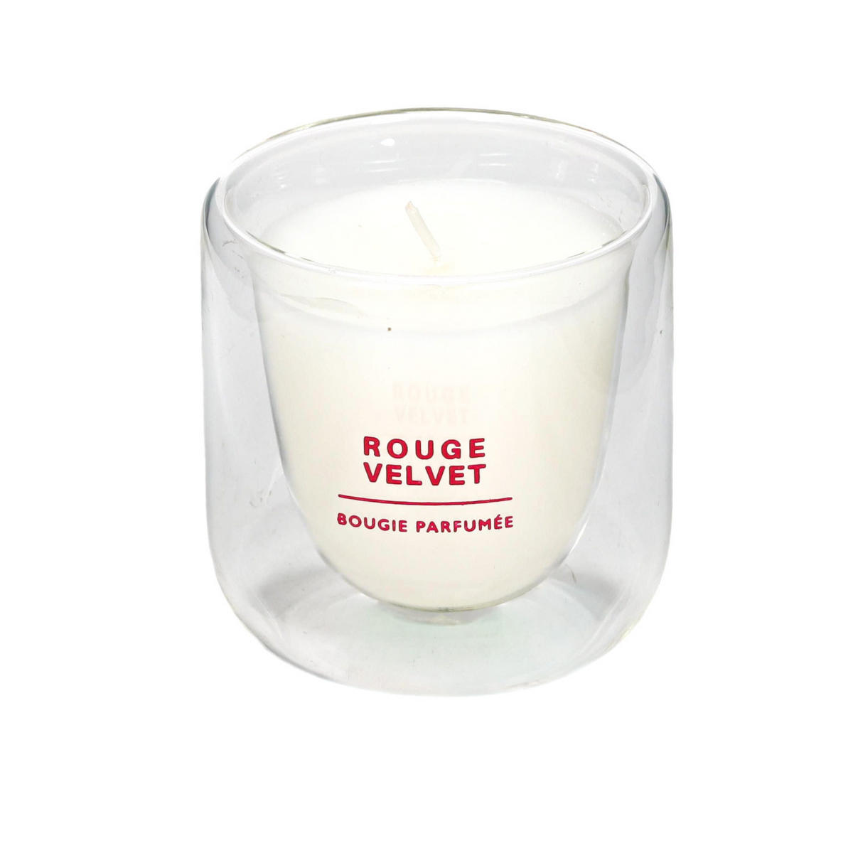 DUFTKERZE im Glas Rouge Velvet 8/8/8,5 cm - Transparent, Paraffin (8/8.5cm) - Atmosphera Createur d´interieur