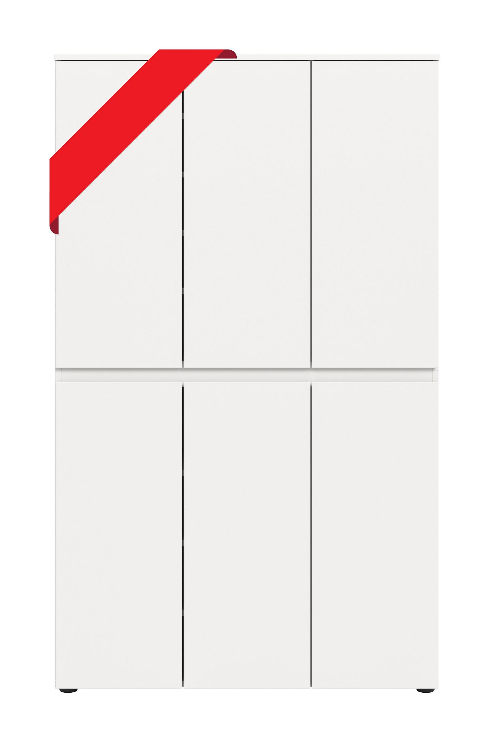 UNIVERSALSCHRANK SCARPA (B/H/T: ca. 105/175/37 cm) in weiß/weiß - Weiß, Holzwerkstoff (105/175/37cm) - Homes & Jones
