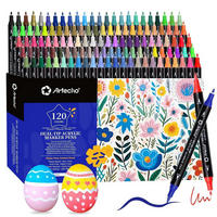 ACRYLSTIFTE Set 120 Farben Dual Tip - Multicolor, Kunststoff (10/10/15cm)