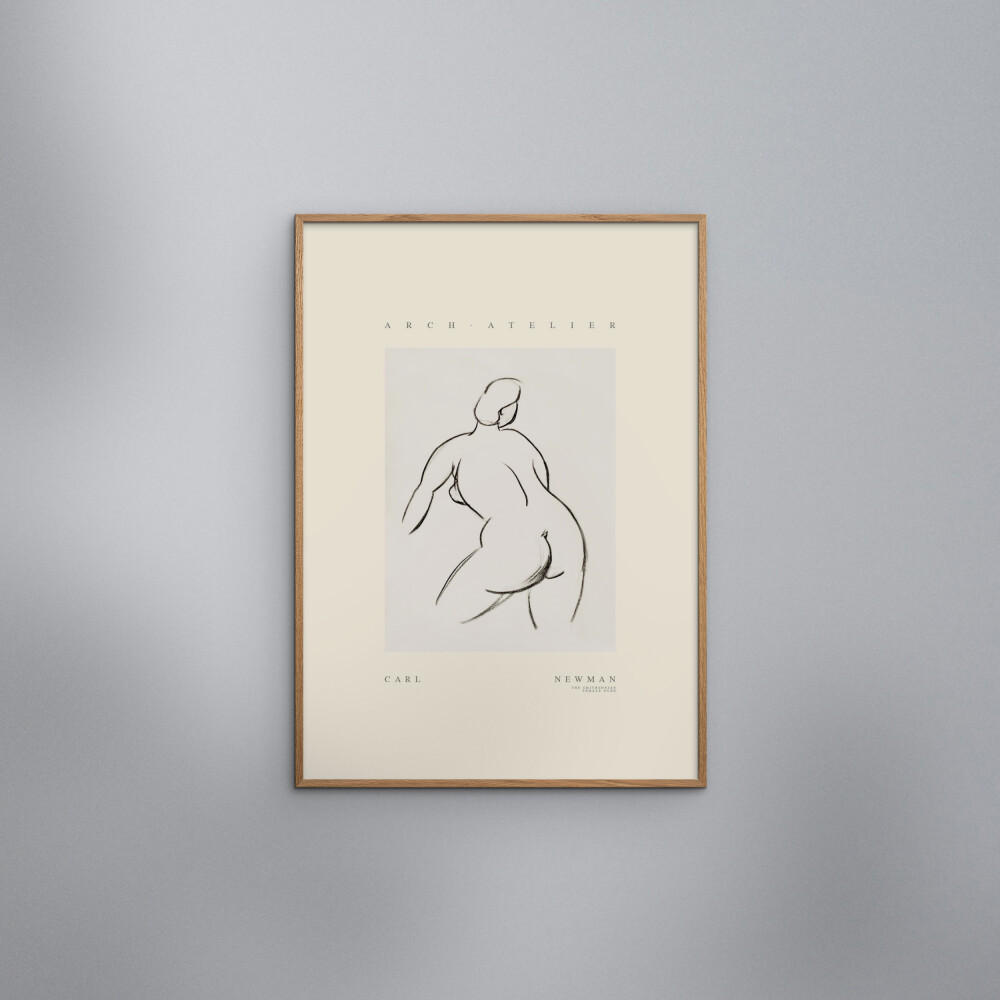 POSTER mit Rahmen Arch Atelier - Carl Newman 02 - Eichefarben/Naturfarben, Holz/Papier (50/70cm) - Poster&Frame