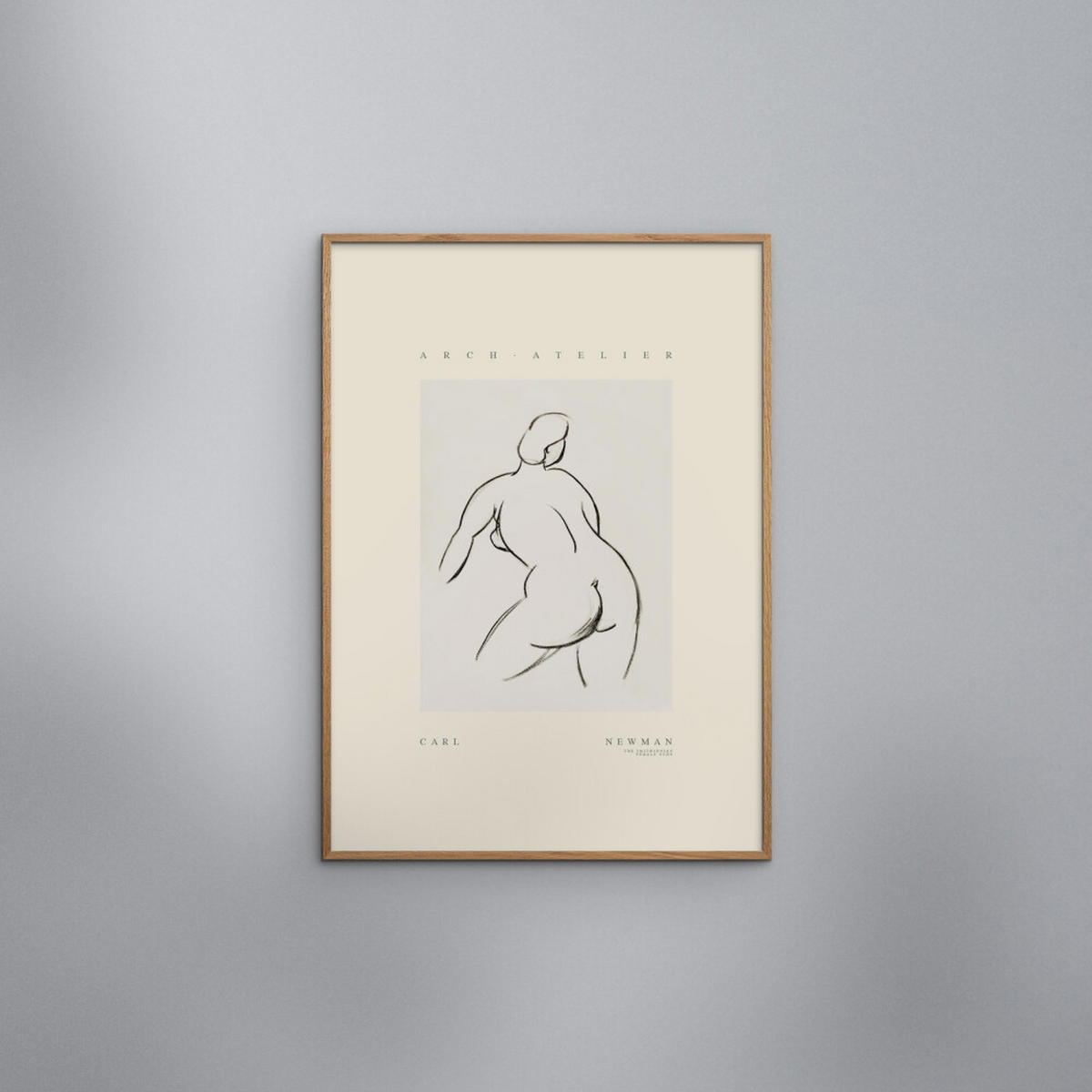 POSTER mit Rahmen Arch Atelier - Carl Newman 02 - Eichefarben/Naturfarben, Holz/Papier (50/70cm) - Poster&Frame