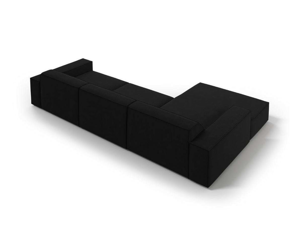 ECKSOFA links Jodie aus Samt schwarz 4 Sitzplätze - Schwarz, Textil (166/284cm) - Micadoni