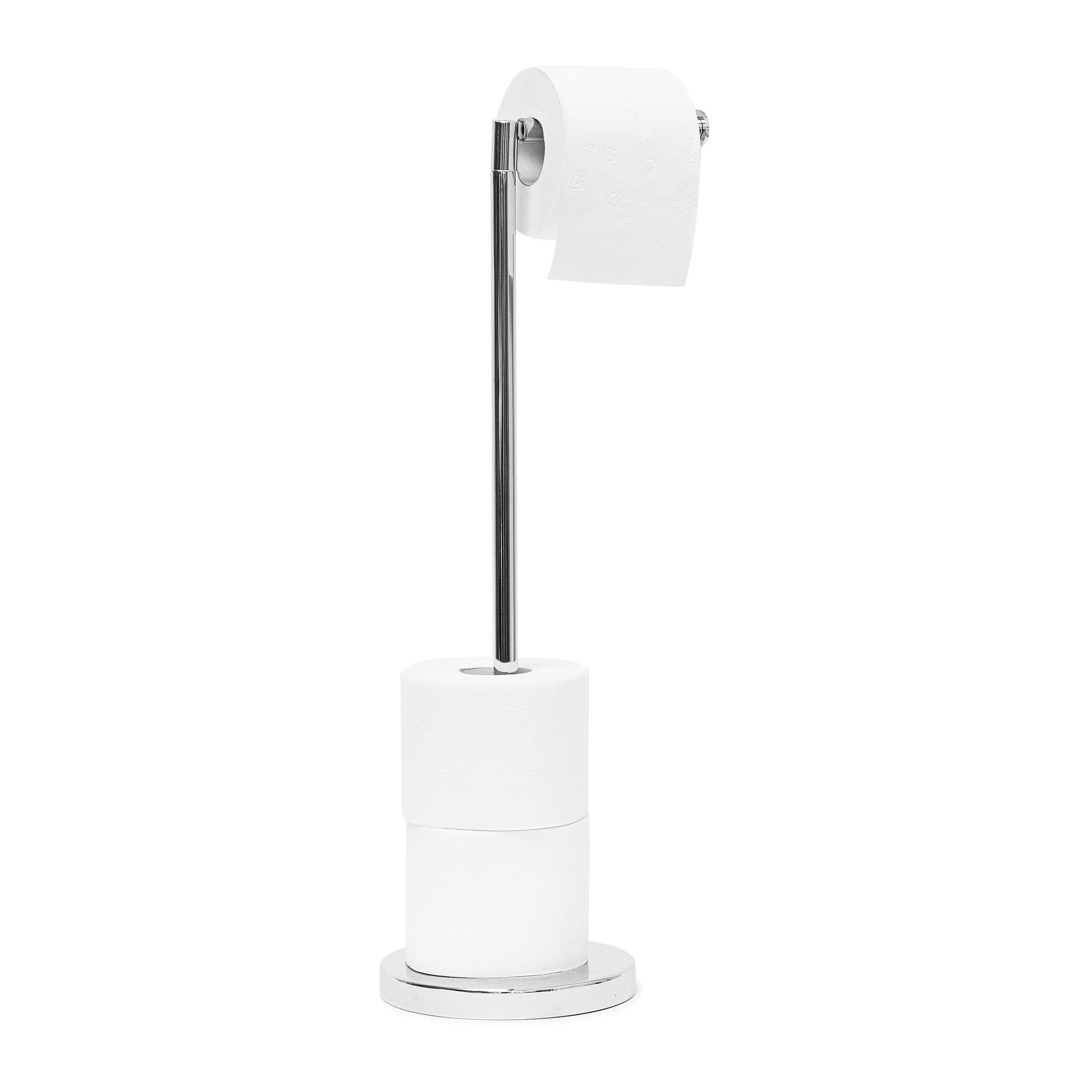 TOILETTENPAPIERHALTER - Silberfarben, Metall (22/56/16.5cm) - Relaxdays