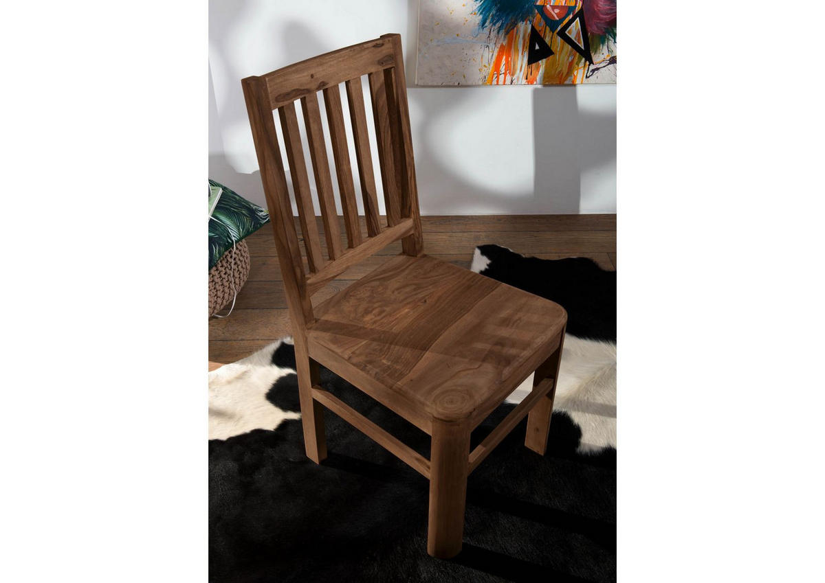 STUHL Massivholz 45 x 45 x 100 cm dunkelbraun TORONTO #131 - Dunkelbraun, Holz (45/100/45cm) - Massivmoebel24