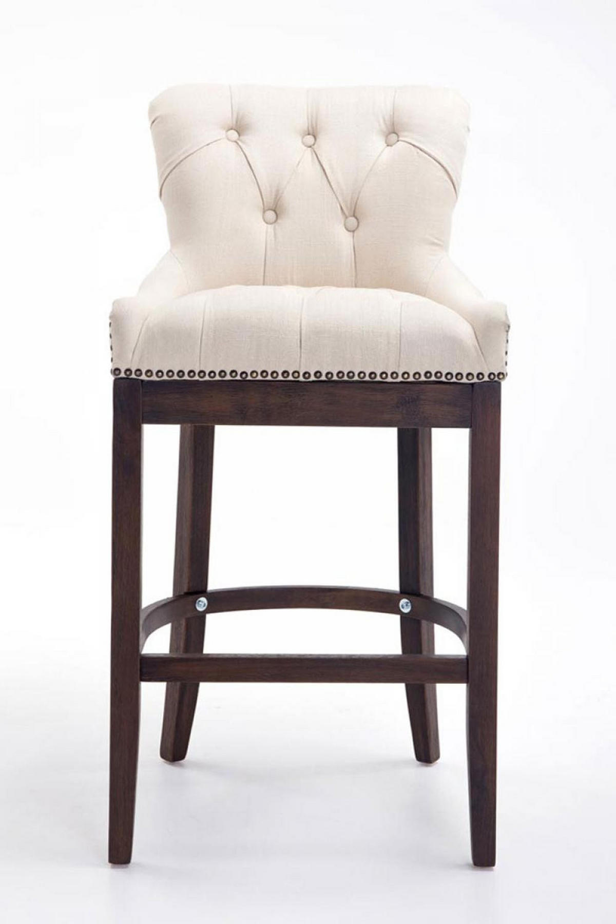 BARHOCKER 2er Set Stoff Creme - Creme, Holz/Textil (55/109/57cm) - CLP