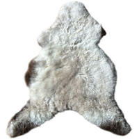 SCHAFFELL Ganzes Island Lammfell Kurzhaarig Naturfarben, 120 cm - Beige/Schwarz, Fell (65/120cm) - Provellus