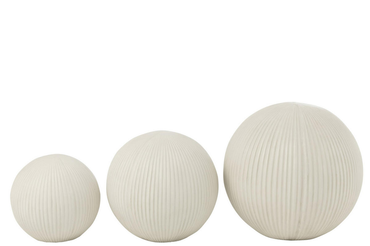 DEKO-OBJEKTE ORCLAYA - Töpferei - Weiß - L - Weiß, Keramik (39.5/37.5/39.5cm) - J-Line