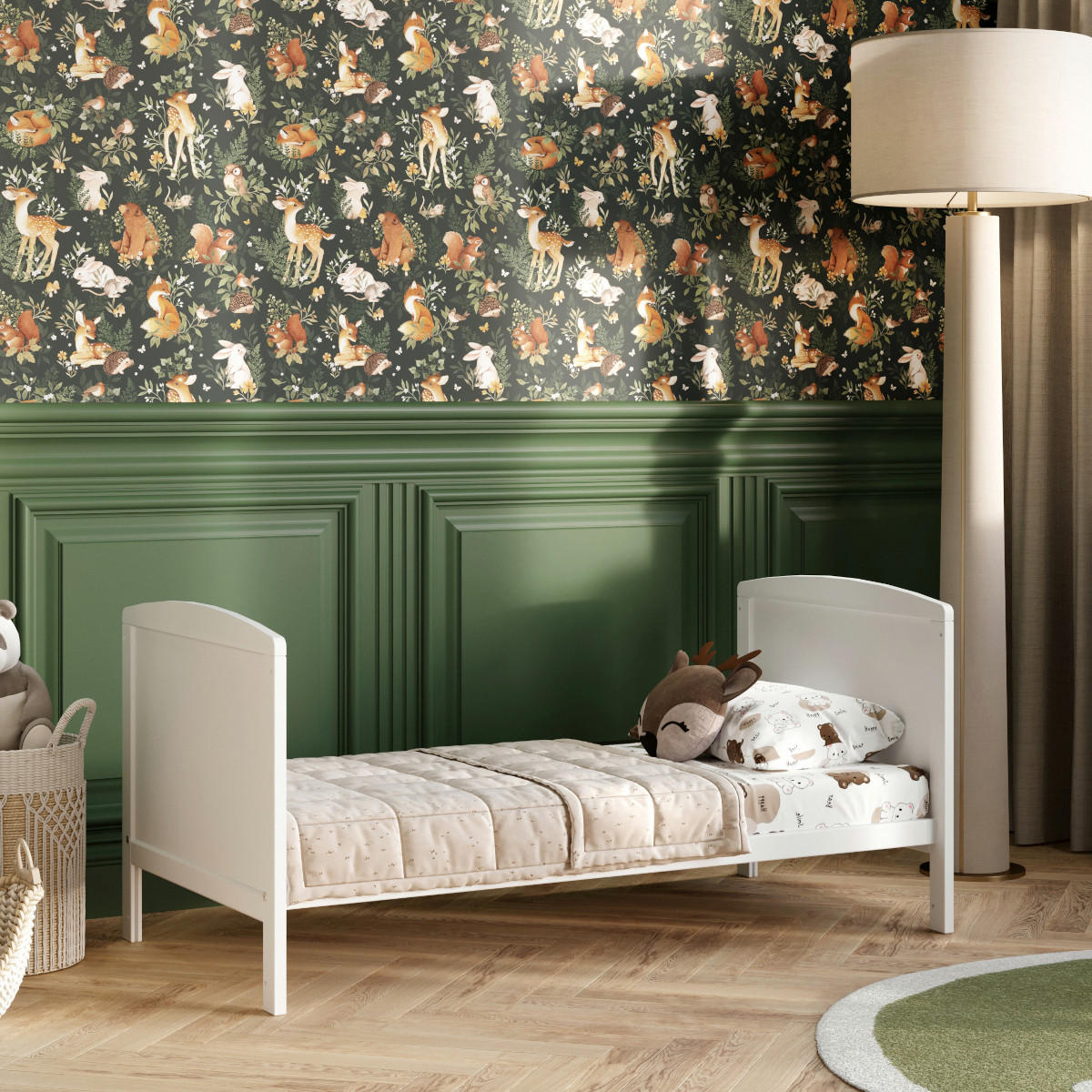 BABYBETT 2-IN-1 60/120 cm Weiß - Weiß, Holz (60/120cm) - Lettino