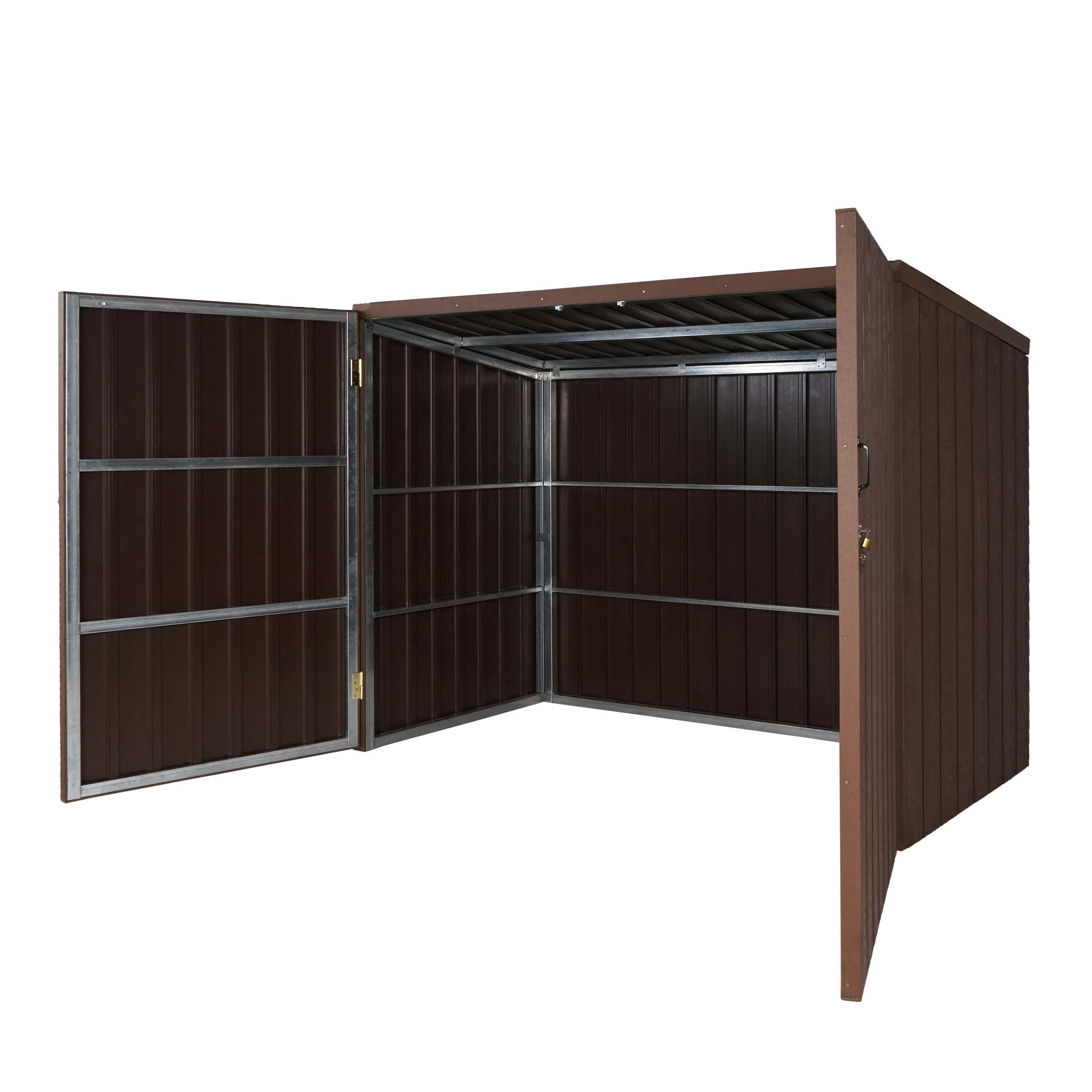 MÜLLTONNENVERKLEIDUNG Braun - Braun, Metall (213/172/112cm) - MCW