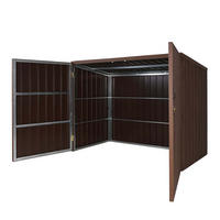 MÜLLTONNENVERKLEIDUNG Braun - Braun, Metall (213/172/112cm) - MCW